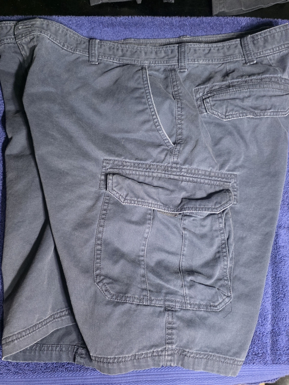 Izod Men's Cargo Shorts W40 Navy 100% Cotton